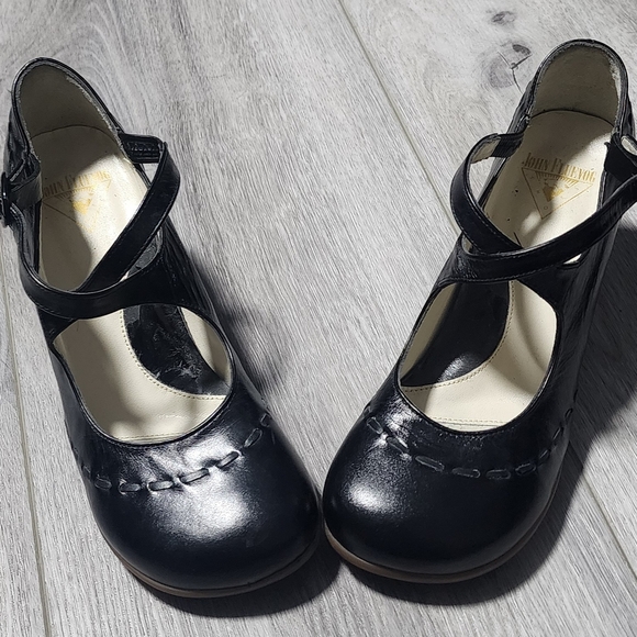 John Fluevog Operetta Mailbran Black Criss-cross Mary Jane Heel Shoes Size 6 - Picture 3 of 7